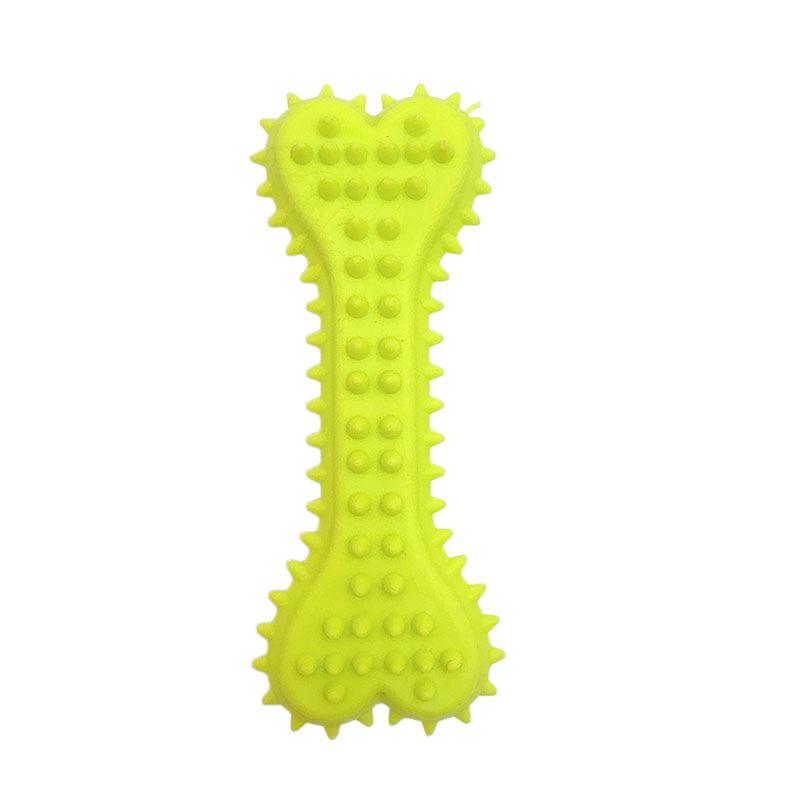 Eco-friendly Heart-shaped Chew Toy for Small Dogs - Durable TPR Teeth Cleaning Stick