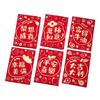 6Pcs Cute Lucky Red Pocket Cartooon New Year Red Packet Red Envelope Bag  Blessing Gift