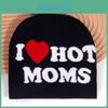Strickmütze Mit I Hot Moms Buchstabenmuster Für Herbst Winter Outdoor Wärme