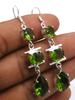 Peridot Gemstone Ethnic Handmade Drop Dengle Earring Jewelry ER 267
