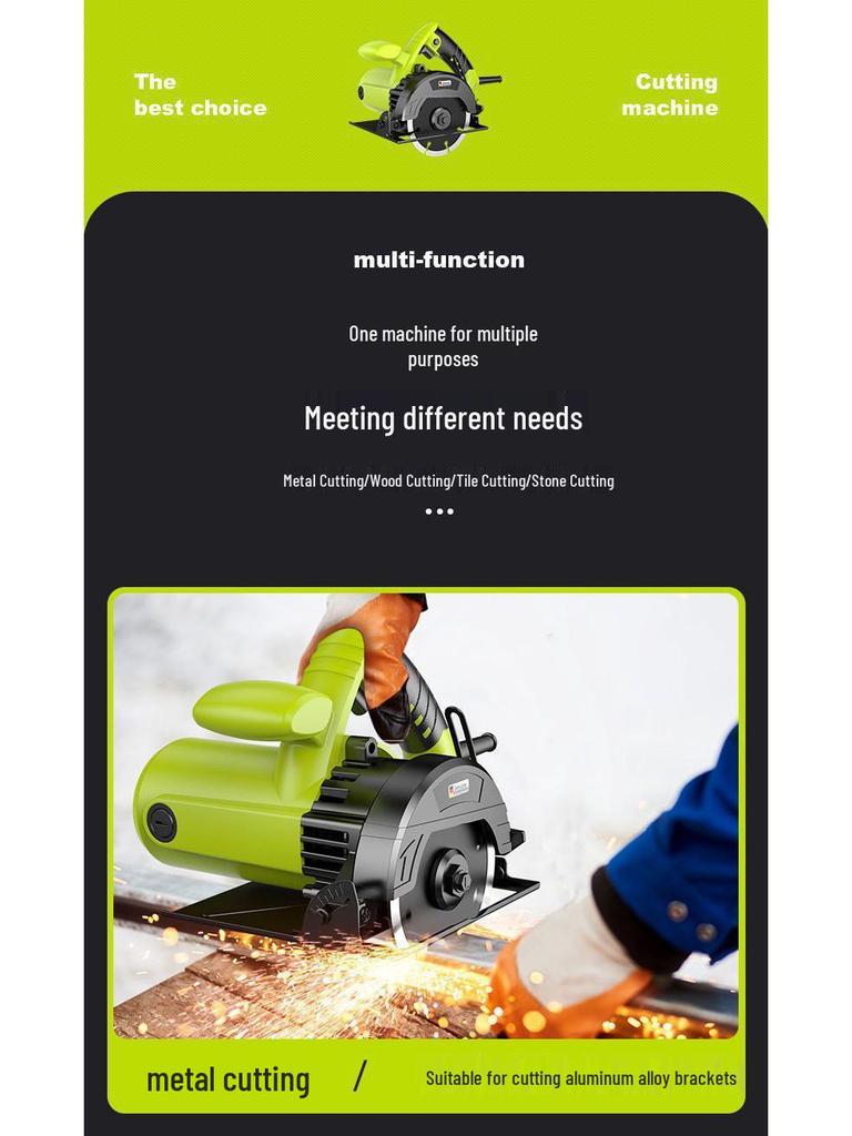High-Power Portable Multi-Function Cutting Machine for Tile, Stone, Metal, and Marble
