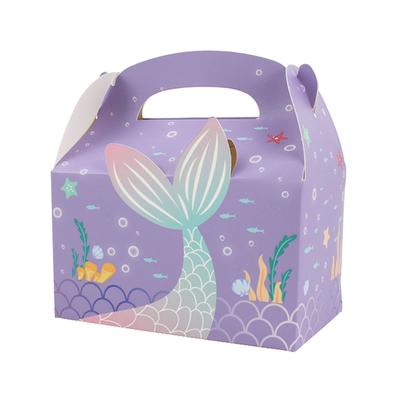 3pcs Boîte Cadeau de Fête Sirène et Coquillage Monde Sous-Marin Boîte Cadeau de Fête Boîte à Bonbons Boîte Cadeau d'Été à Main