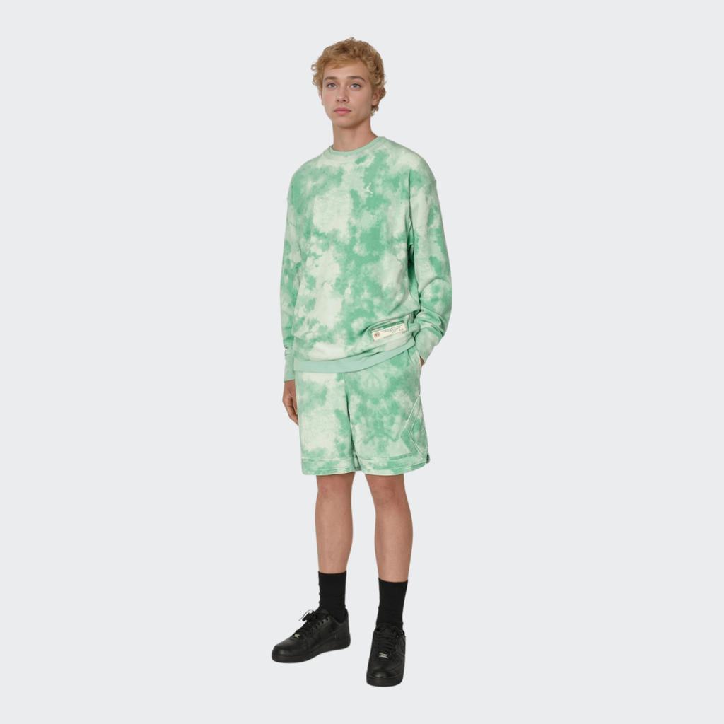 Jordan X J Balvin Collaborative Logo Embroidered Washed Pattern Long Sleeve T-Shirt Men Tops Green DR3103-316