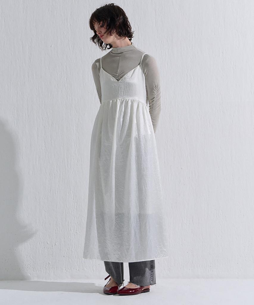 Kamino Silk Shirred Bustier Dress White