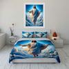 Heavenly Figure In Clouds Bedding Duvet Cover Set  (1*Duvet Cover 2*Pillowcases, Without Duvet Insert)