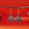 Cute Halloween White Ghost Earrings For Women Acrylic Black Sparkly BOO Letter Cartoon Ghost Dangle Earring Party Jewelry Gift