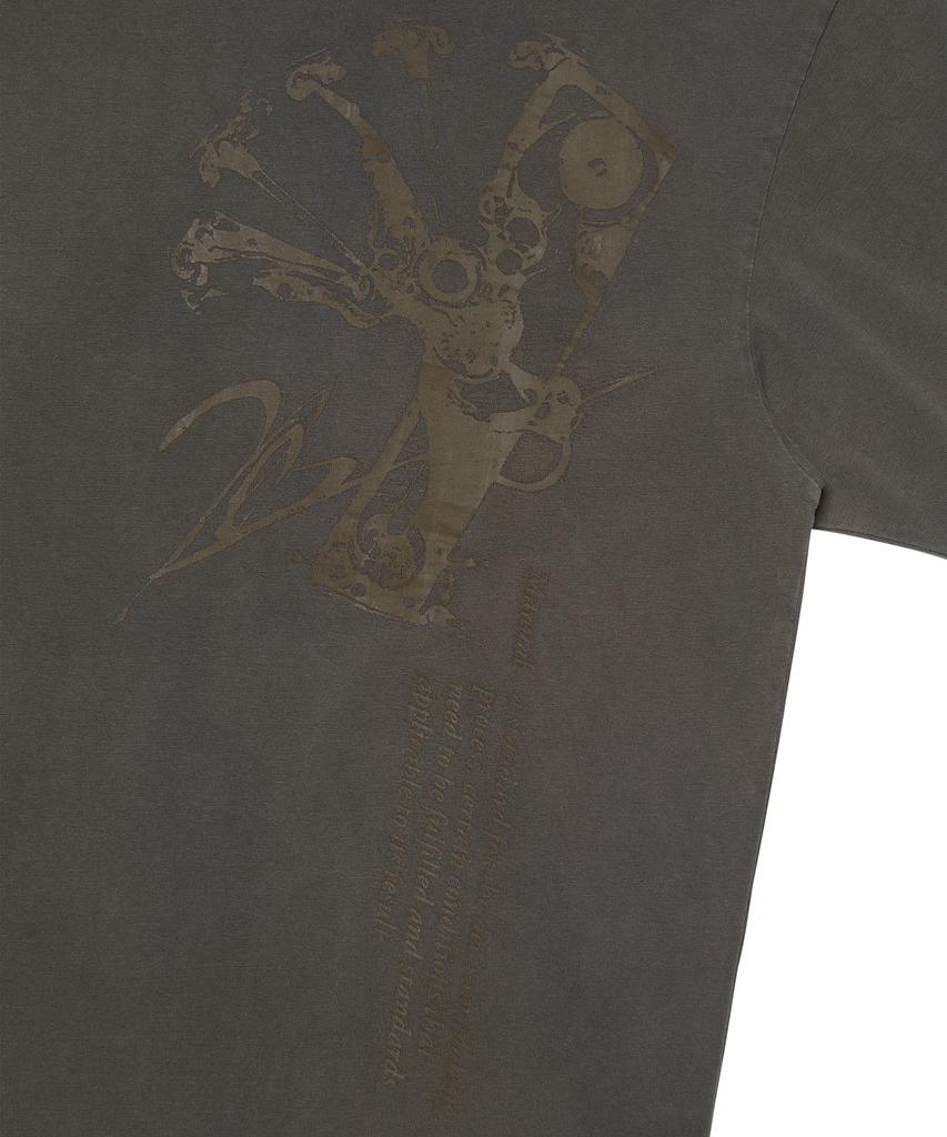 Nomaenyueol Gear Manual Graphic T-Shirt - Deep Khaki