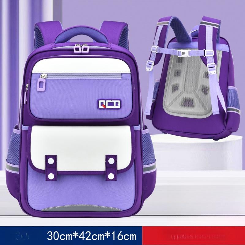 British-style Schoolbags for Primary School Students, Polyester Backpack for Children with Reduced Load, Trendy Kids
