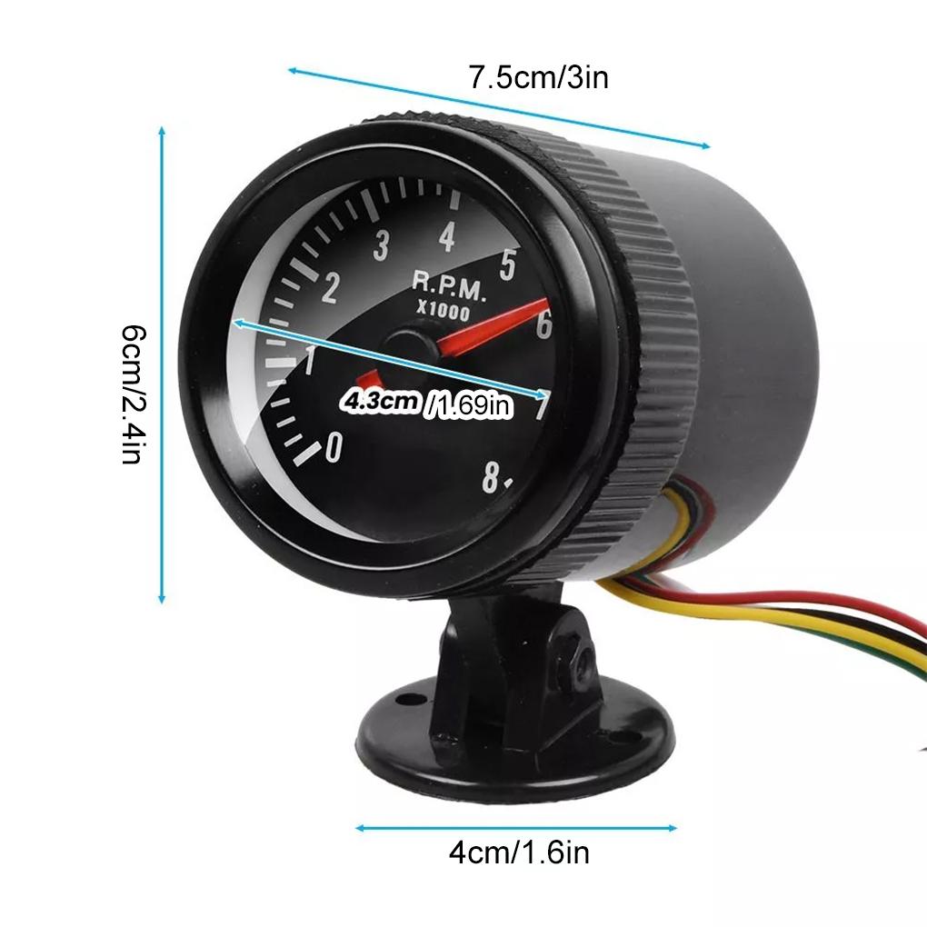 LED Tachometer Gauge Meter Car Shift Light RPM Gauge Car Tachometer Gauge Tachometer Auto Cylinders