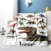 Dinosaurs Customize Your Name Outdoor Blanket Used For Chair Office Sofa Bed Camping Soft And Warm Giving Friends And Relatives Birthday Graduation