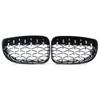BMW 1er E81/E87 2007-2011 Frontgrill im Sternenhimmel-Design, Schwarzer Rahmen, Galvanisiert