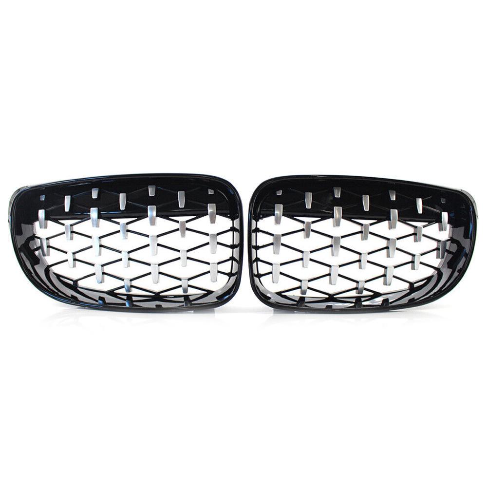 BMW 1er E81/E87 2007-2011 Frontgrill im Sternenhimmel-Design, Schwarzer Rahmen, Galvanisiert