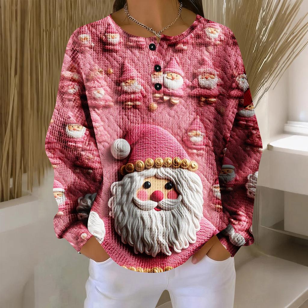 Women's Casual Shirts Long Sleeve Tops Button Up V Neck Loose Knit Fall Favorites For Women