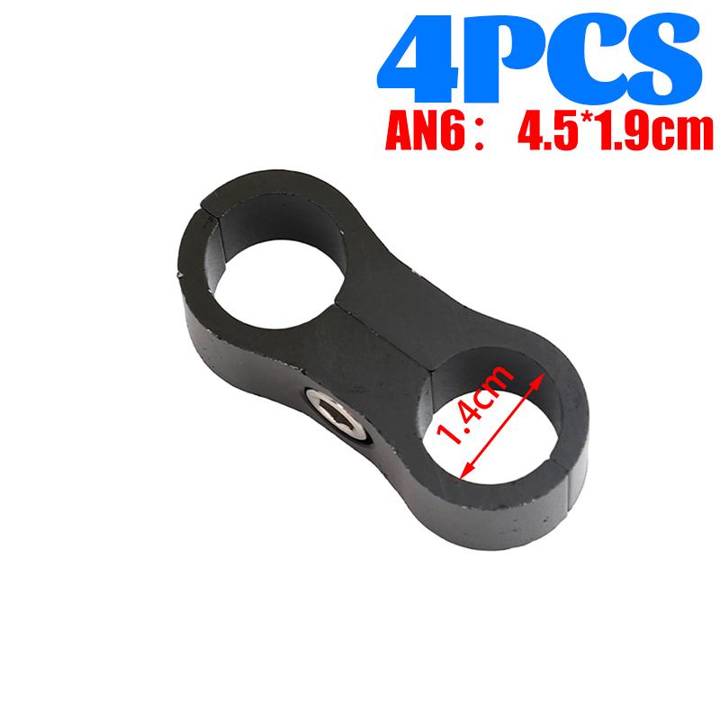 Universal Fuel Line Clamp AN6 AN8 AN10 Hose Separator Billet Aluminum Finisher for Braided Oil Gas Water Pipe Car Accessories
