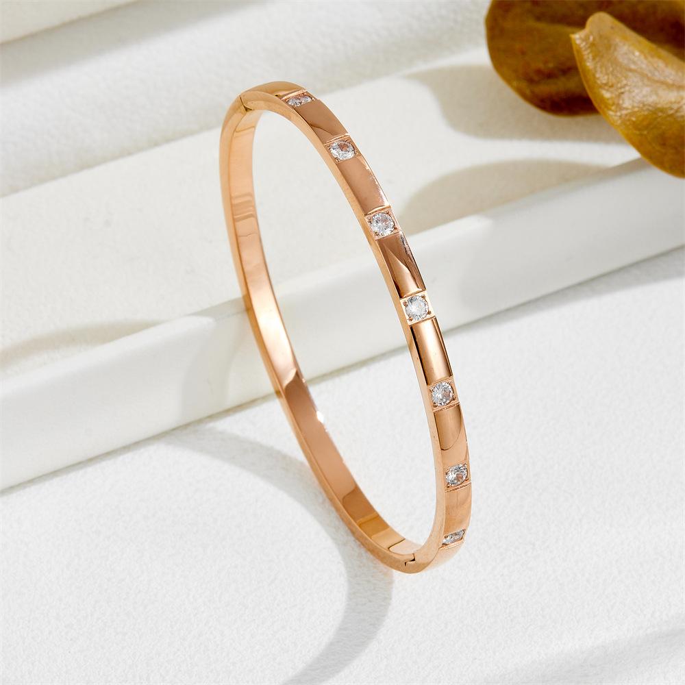 2026 Personalized Diamond-encrusted Diamond Bracelet, Simple European and American Ins Style High-end Niche Fashion Jewelry