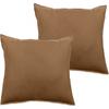 Set di 2 federe Palace in puro cotone tinto lavato 63 fili/cm² Vento del sud - Palace Cognac - Set di 2 federe 65 x 65 cm
