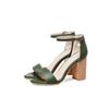 Fashion Women Sandals Ankle Strap High Chunky Heels Office Lady Dress Shoes Small Large Plus Size 32 50