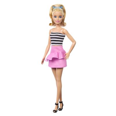 barbie 65 Fashionista Border Top Puppenhaus für Kinder ab 3 Jahren und HRH11 Anziehen & Auf, Rosa,
