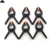 6 st/set Mikrobryggklämmor Fjäderklämmor Plast Nylon DIY Träbearbetning Fjäderklämmor för Fotostudio Bakgrundsklämma 6,5 cm