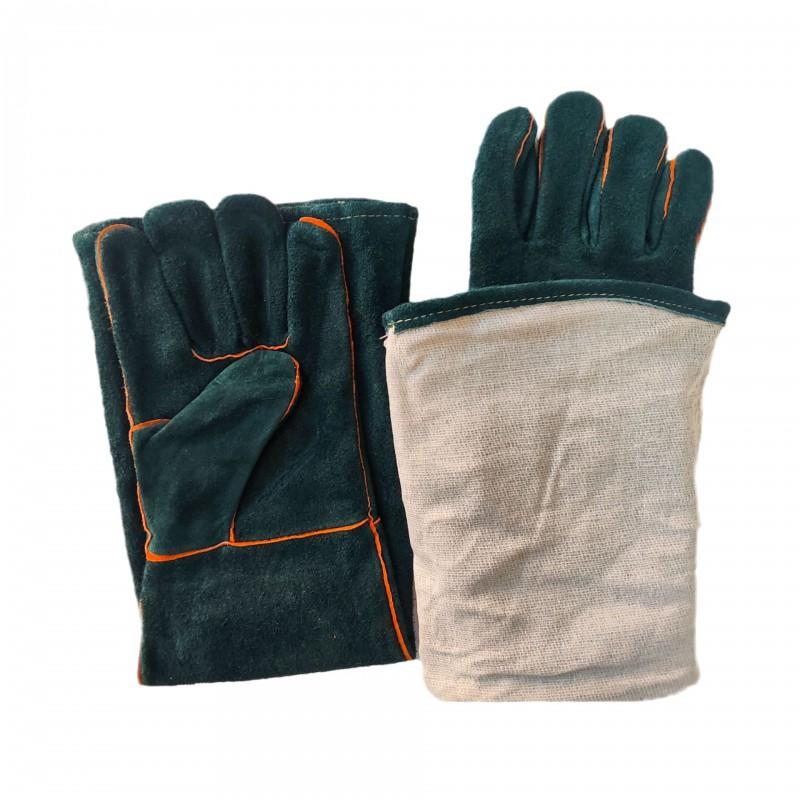 Heavy Duty Leather Welding Gloves Construction Workers Bite Resistant Heat Proof Abrasion Work
