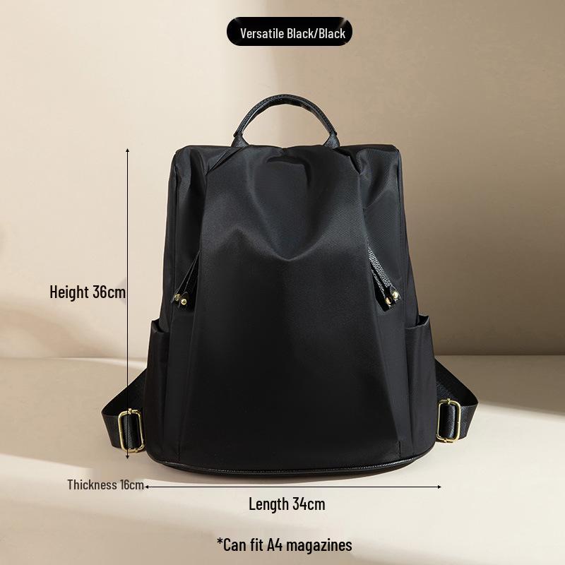 Women's Color Block Nylon Oxford Backpack - 2025 Fashion, Lightweight & Large Capacity for Travel & Commuting