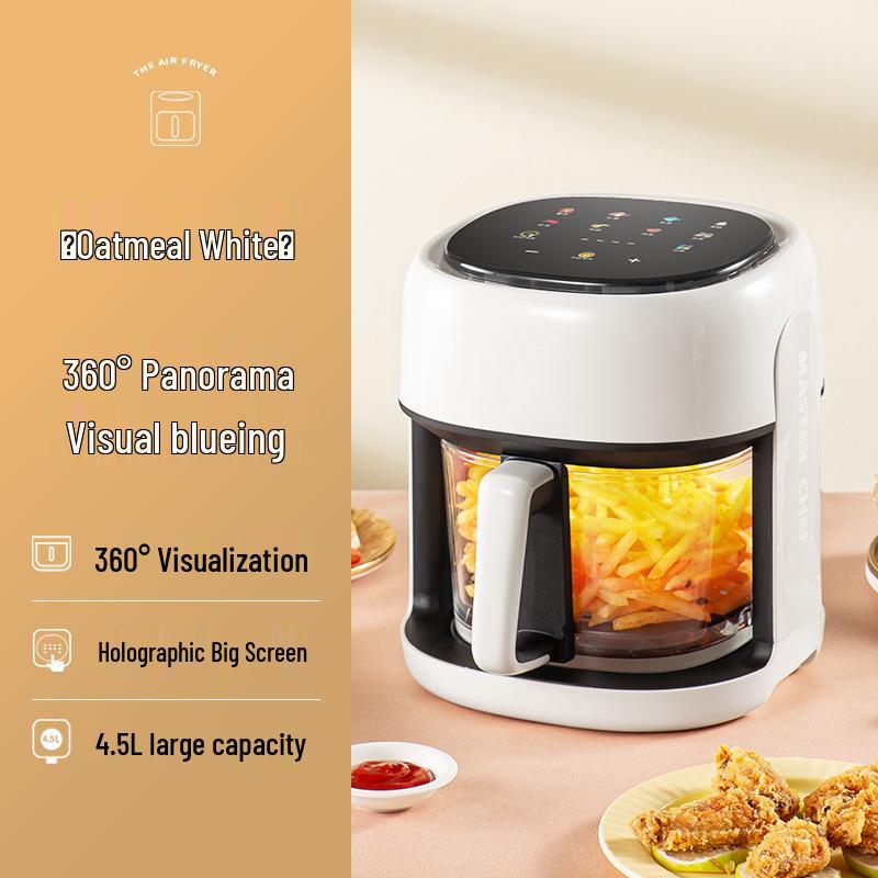 4L No-Flip Glass Air Fryer Multi-Function