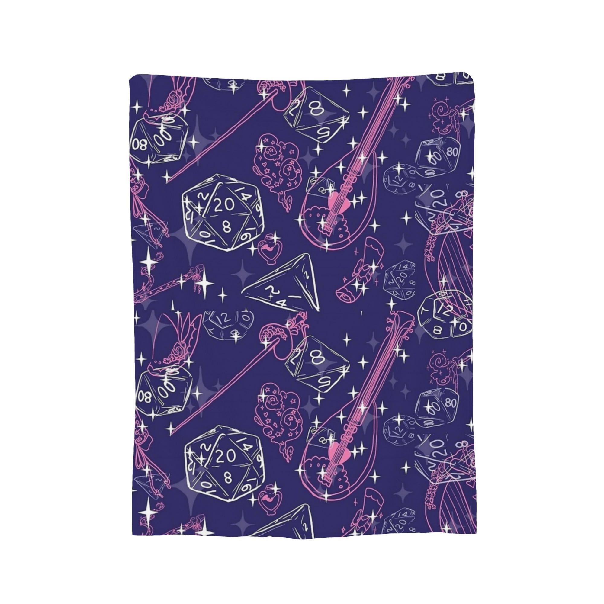 

DnD Game Dice Spill Blanket Fleece All Season Breathable Warm Throw Blanket for Bedding Travel Bedspreads 30x40in