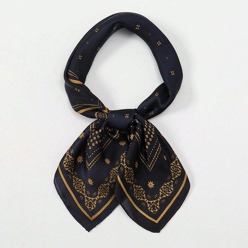 Fashion Luxury Silk Square Scarf Women Satin Shawl Wrap Hijab Female Hair Band Wrist Headkerchief Echarpe Bandana 70*70cm