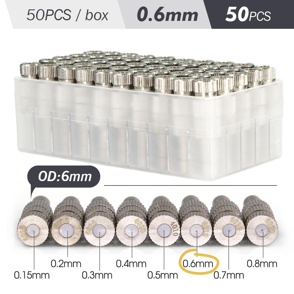 1box/50pcs 0.15-0.8mm Low-pressure Misting Nozzles Built-in Filter Fine Atomization Sprayer Quick Push Garden Irrigation Cooling