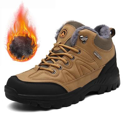 Herrenstiefel Warme Herren-Schneestiefel Hochwertiges Leder Wasserdichte Herren-Sneaker Outdoor-Herren-Wanderschuhe Arbeitsschuhe zapatillas