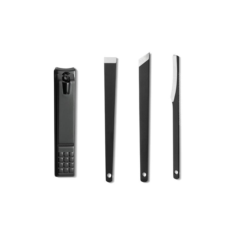 18-Piece Nail Care Kit - Clippers Cuticle Nipper Ingrown Toenail Pliers Pedicure & Manicure Tools for Home/Gift (Black)