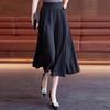 Women's High Waist Wide Leg Pants Loose Fit Culottes Casual Seven-Quarter Trousers