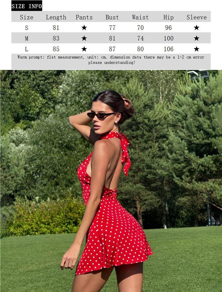 European & American Style Polka Dot Sleeveless Bodycon Dress