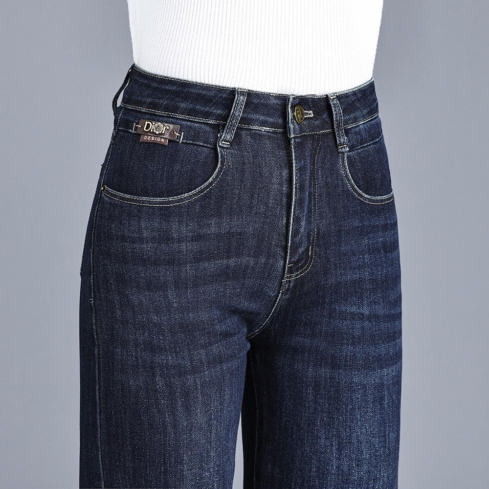 

Осень/Зима 2025 Эластичные брюки с высокой посадкой большого размера: Узкие, широкие и прямые модели для женщин. 30 (60-65 kg)