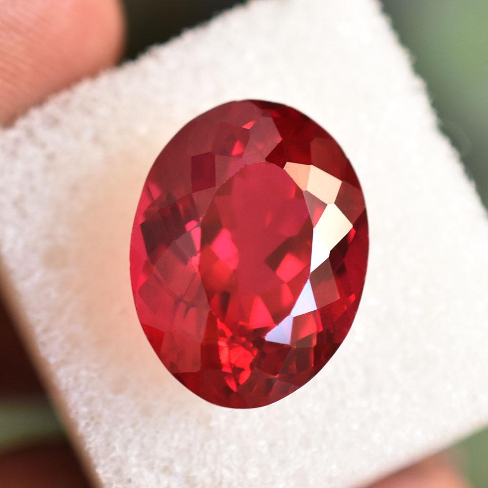 Natural Red Ruby Loose Gemstone 13 Ct Oval Shape for Housewarming for Jewelry Making and Crafts
