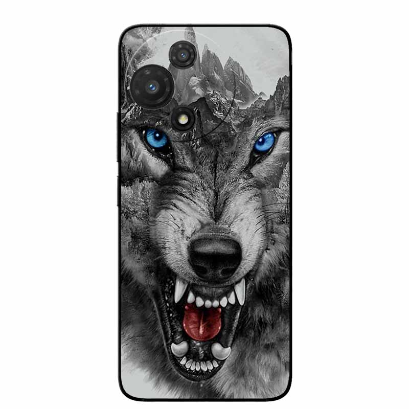 For TCL 60R 5G Case T519H Fashion Protective Silicone Back Cover Cases For TCL 60 R Animal Black Phone Funda TCL 60R T519H Coque
