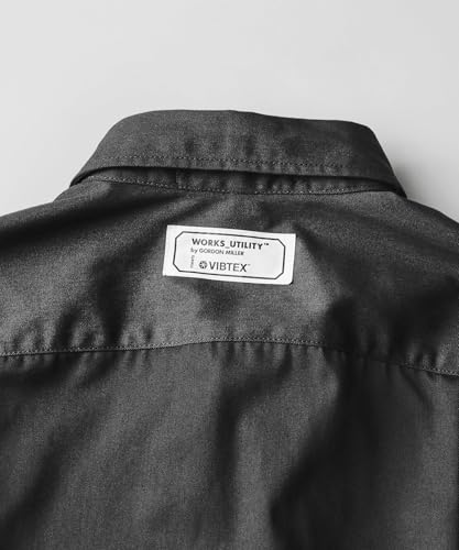 GORDON MILLER WORKS_UTILITY VIBTEX Unisex Work Shirt, Size 1 (equivalent To JP M), Charcoal Gray, 1767072