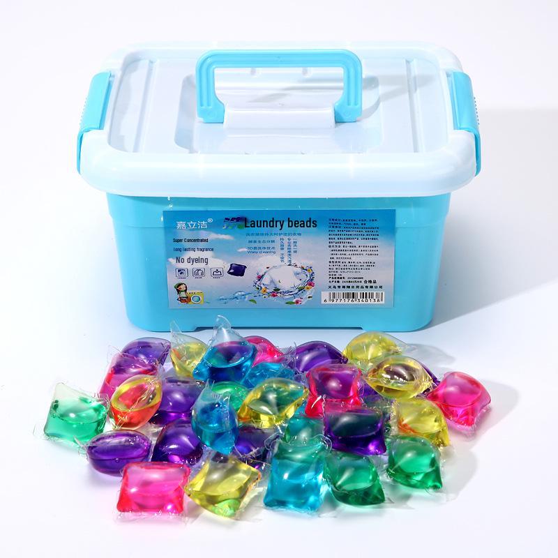 Five-in-One Laundry Pods: Long-Lasting Scent, Stain Removal, Softening, and Concentrated Detergent Beads.