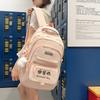 Schoolbag Korean Schoolbag for Female Junior High School Students Large Capacity Simple Backpack Lightweight Versatile Middle and High School Students