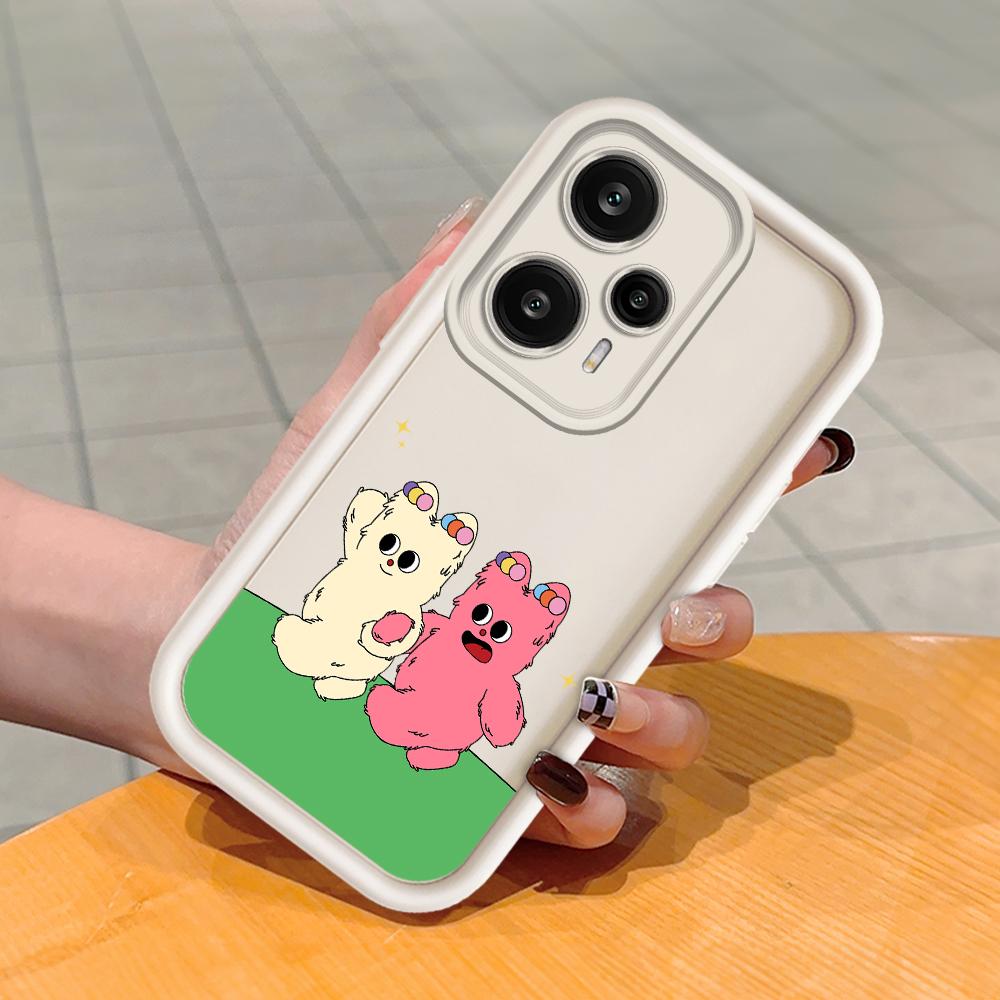 Soft Silicone Square Ladder Printing Pattern Phone Casing Full Cover Camera Shockproof Protection Rubber Case for Xiaomi Redmi