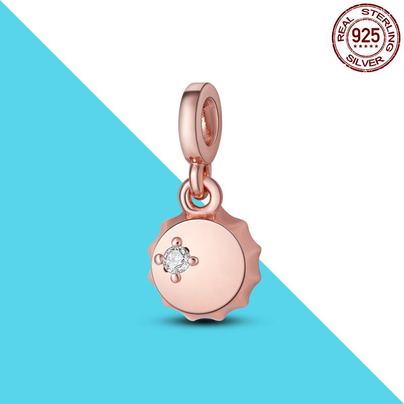 925 Silver Me Series Eye Medallion Pendant Charms for Bracelet Necklace DIY Link Earring Styling Two-ring Connector Jewelry