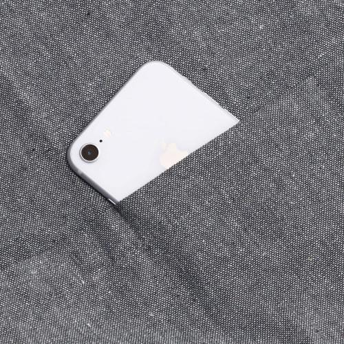 Fuji Boeki Apron, 65cm wide x 0.2cm thick x 80cm long, Charcoal, Machine Washable, Adjustable in 3 Settings, with Pockets, Cafe Style, Salt & Pepper,