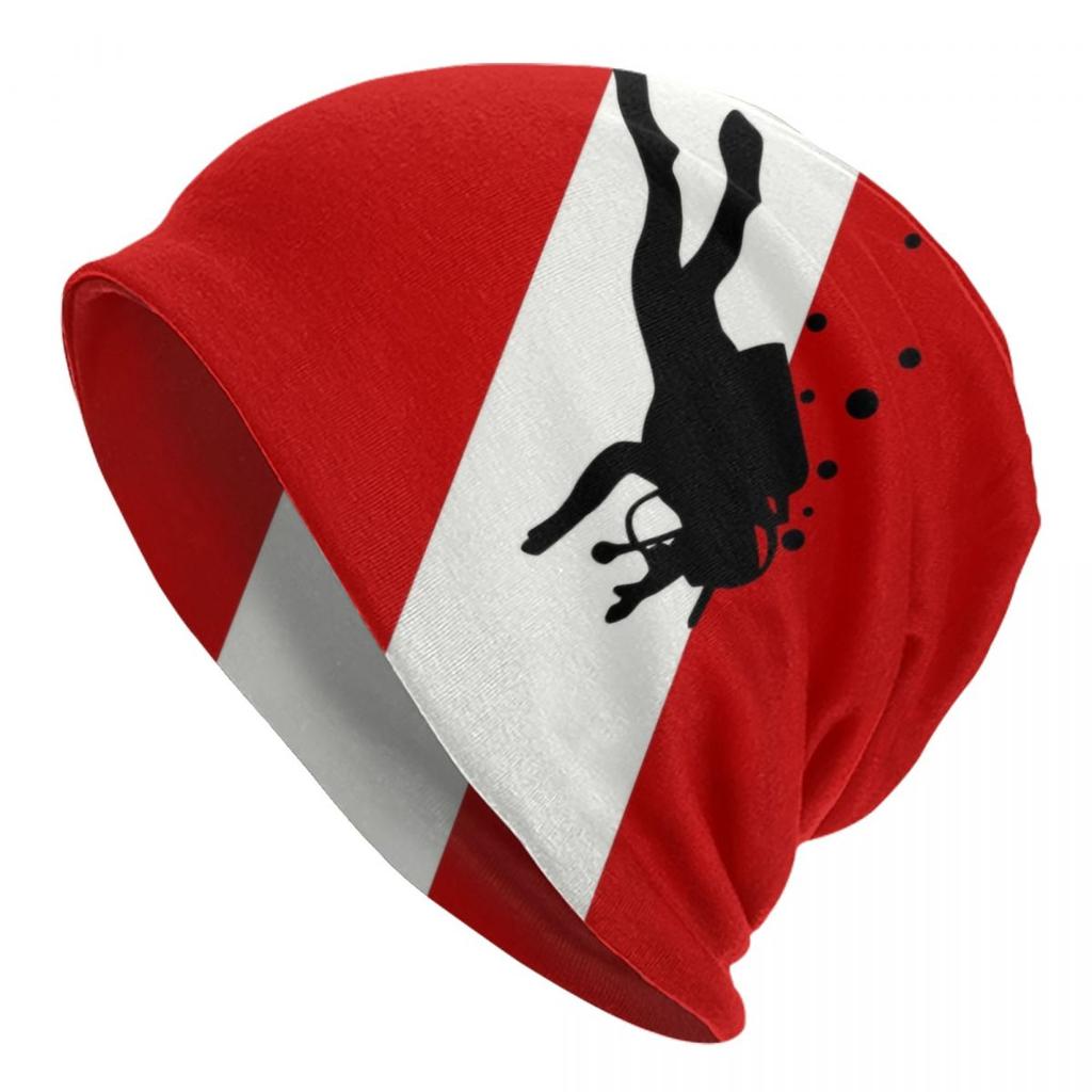 Custom Scuba Diving Skullies Beanies Caps Cool Winter Warm Unisex Women Knit Hat Adult Unisex Dive Diver Quote Bonnet Hats