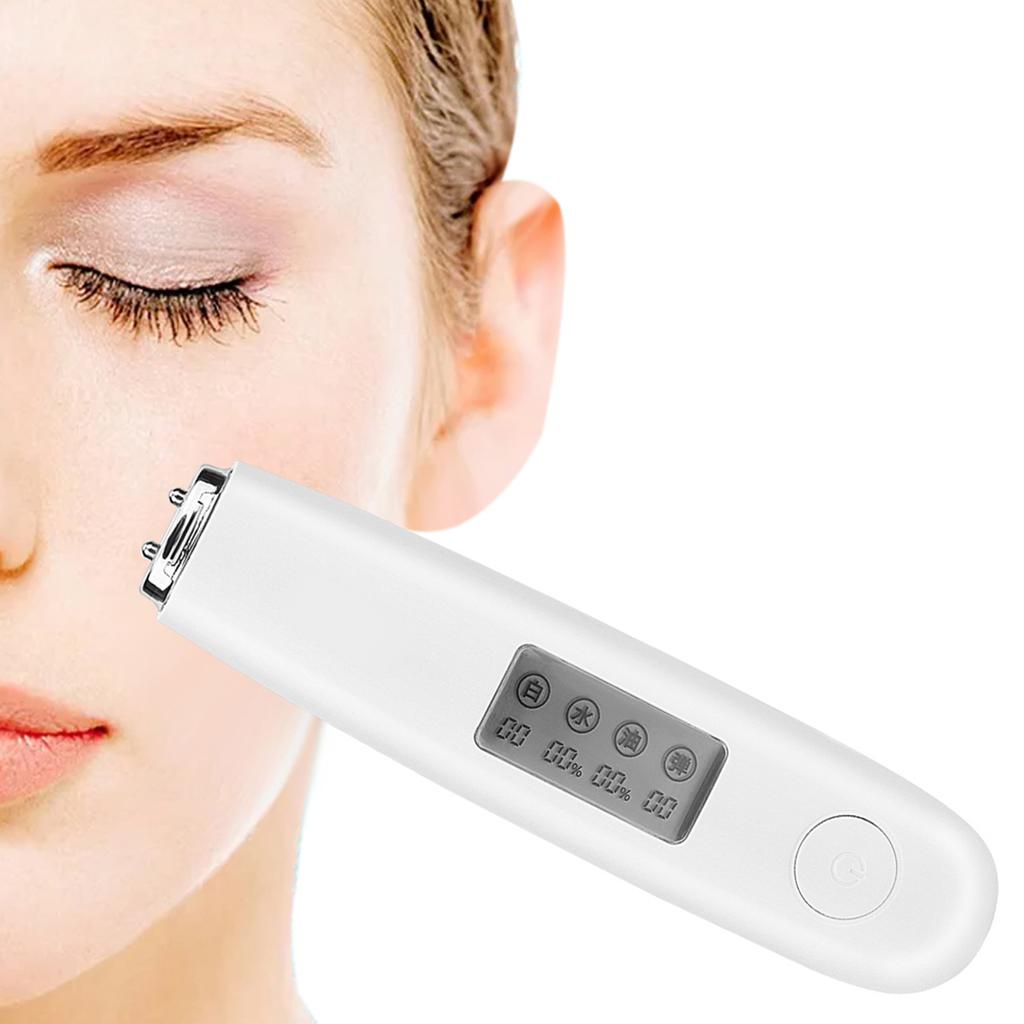 Skin Oil Content Moisture Analyzer Face Skin Elasticity Whitening Degree Tester Detector White