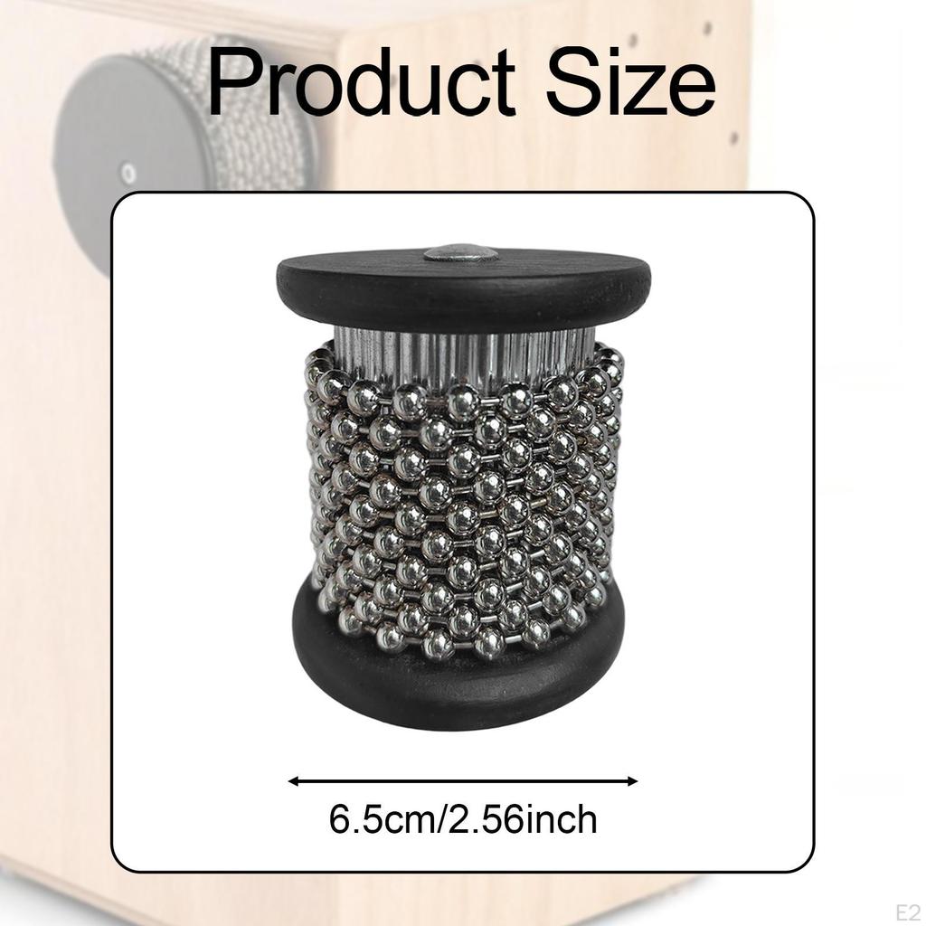 Hand Cabasa Percussion Instrument Rhythm Tool, Educational Metal Beaded Chain Shaker Musical Toy for