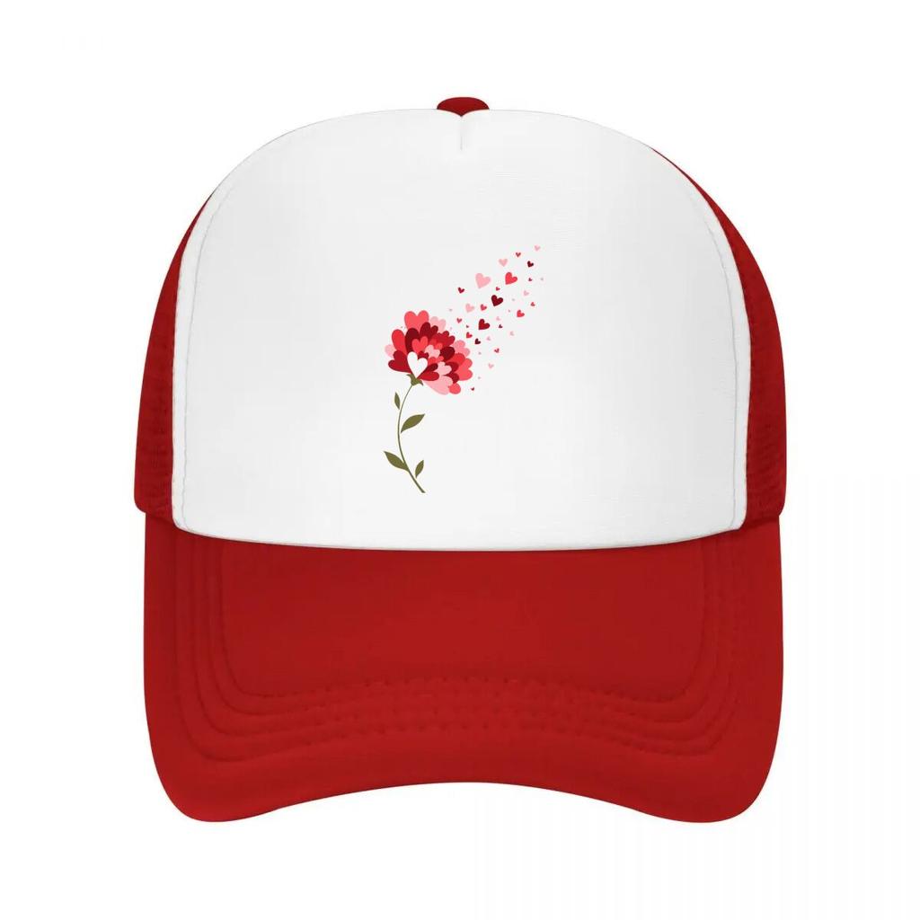 RoUnisextic Heart Blossom Drift Art Mesh Baseball Cap Casual Hat Outdoor  For Womens Unisex FeUnisex