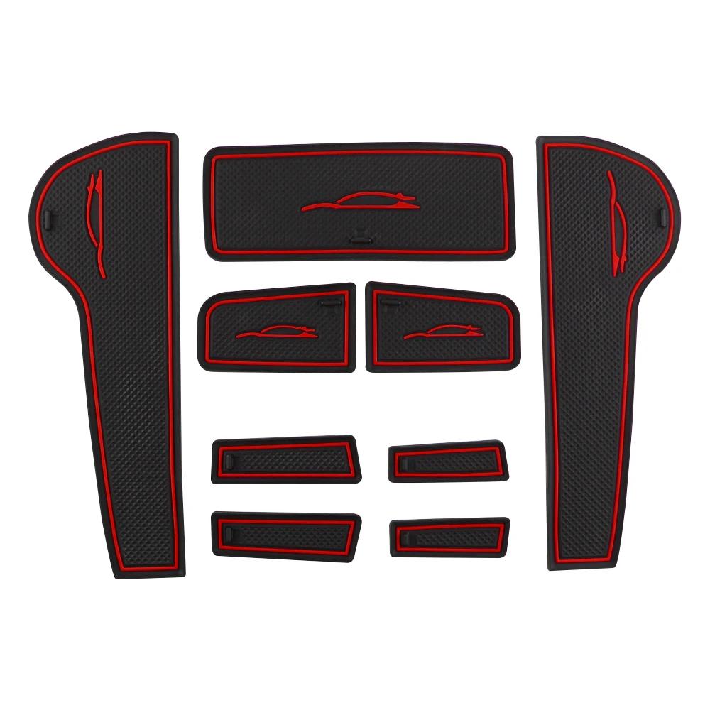 

9 шт. Автомобильные противоскользящие коврики в канавки дверей для Chevrolet Chevry Cruze Седан Хэтчбек 2009-2015 Силиконовые коврики для слотов дверей Аксессуары красный