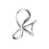 Ins Cold Wind Titanium Steel Ring, Irregular Line Stainless Steel Open Ring Women's Accessories