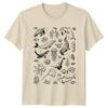 Ocean Life Marine Animals Hand Drawn Graphic Tee Mens T-Shirt Womens Top