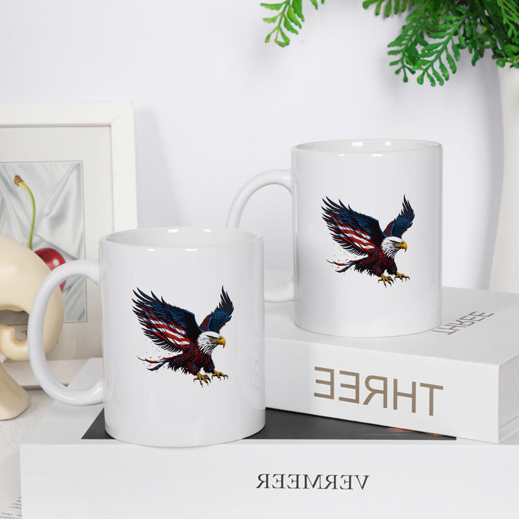 3d Print Independence Day Series 11oz Sublimation Ceramic Coffee Mug Animal Pattern Kitchen/Office Drinkware Holiday Gifts